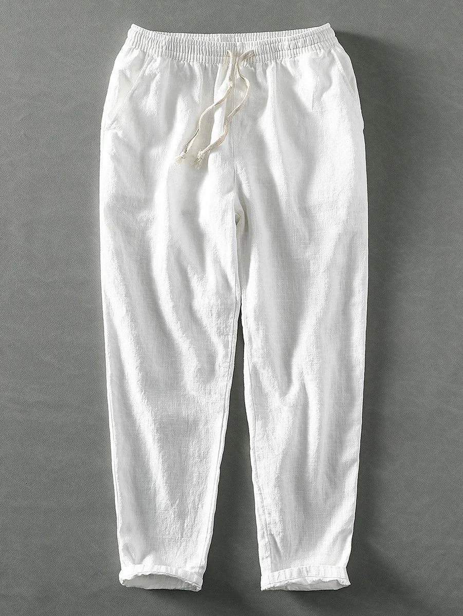 Linen Cotton Blend Shorts