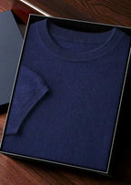 100% CASHMERE CLASSIC CREWNECK T-SHIRT