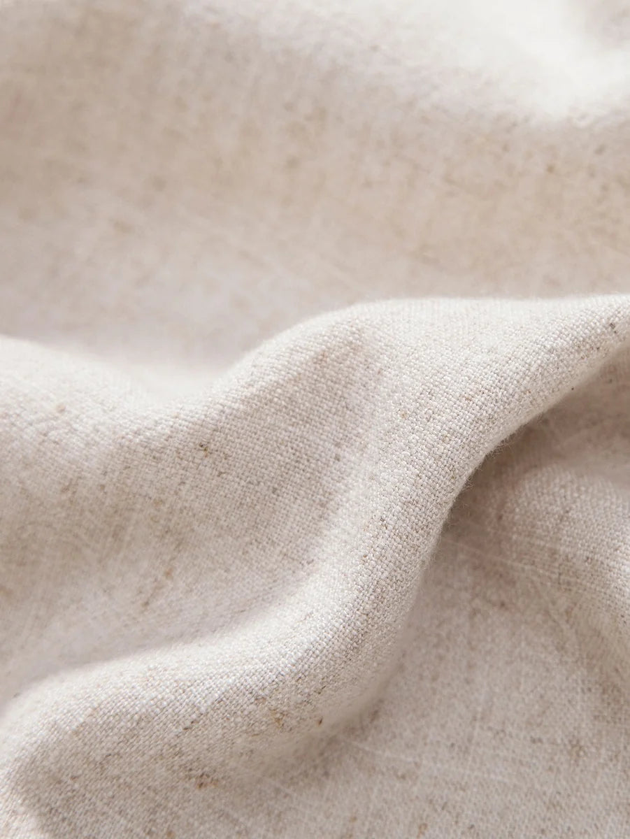 Linen Rayon Blend Button Shirt and Straight-Leg Linen Pants