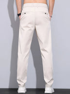 Straight-Leg Pants with Elastic Waistband