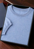 100% CASHMERE CLASSIC CREWNECK T-SHIRT